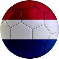 futebol bola com holandês bandeira foto