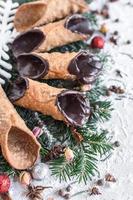 tradicional italiano deserto cannoli foto