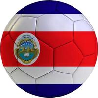 futebol bola com costa rica bandeira foto