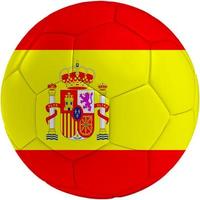 futebol bola com Espanha bandeira foto