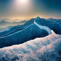 a imagem do a ótimo parede do China. generativo ai. foto