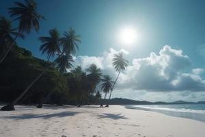 tropical mar areia de praia. gerar ai foto