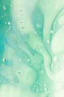 bolhas de água com fundo verde abstrato