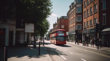 Londres rua fundo. ilustração ai generativo foto