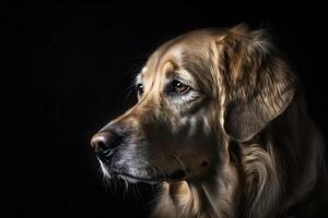 beleza dourado retriever cachorro. neural rede ai gerado foto