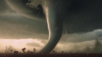 tornado, digital arte ilustração, generativo ai foto