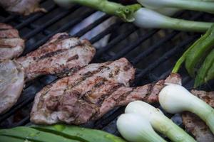 carnita assada tradicional com cebola cambrai foto