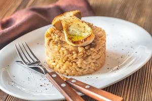 Risoto com cogumelos porcini foto