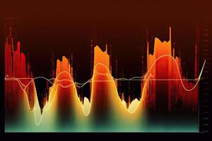 ai generativo. ai gerado. finane estoque comércio crescimento gráfico diagrama Estatisticas. pode estar usava para finança dinheiro análise renda marketing ou economia estratégia. gráfico arte foto