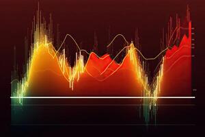 ai generativo. ai gerado. finane estoque comércio crescimento gráfico diagrama Estatisticas. pode estar usava para finança dinheiro análise renda marketing ou economia estratégia. gráfico arte foto