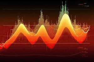 ai generativo. ai gerado. finane estoque comércio crescimento gráfico diagrama Estatisticas. pode estar usava para finança dinheiro análise renda marketing ou economia estratégia. gráfico arte foto