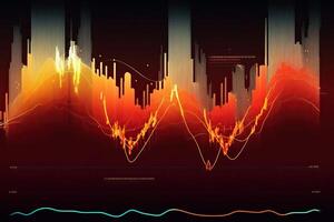 ai generativo. ai gerado. finane estoque comércio crescimento gráfico diagrama Estatisticas. pode estar usava para finança dinheiro análise renda marketing ou economia estratégia. gráfico arte foto