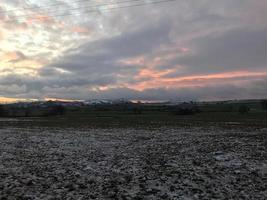 uma Visão do a caradoc colinas dentro Shropshire dentro a inverno foto