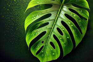 verde folha, natureza fundo. generativo ai foto