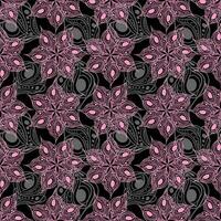 padrão perfeito de elementos gráficos abstratos cinza rosa em um fundo preto, textura, design foto