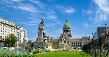 Buenos ares, nacional Congresso Palácio construção dentro histórico cidade Centro foto