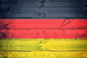 alemão bandeira em madeira foto