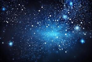 abstrato prata fundo com branco partículas e estrelas. volta bokeh ou brilhar luzes. generativo ai foto
