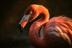 flamingo em a rio com luz exposição foto