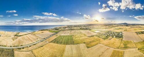 vista aérea dos campos foto