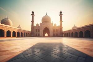 ai generativo uma mesquita com uma lindo fundo foto