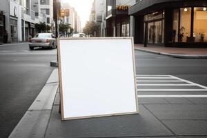 ai generativo uma em branco branco placa borda brincar isolado lado de fora foto