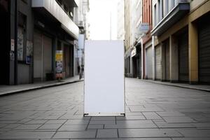 ai generativo uma em branco branco placa borda brincar isolado lado de fora foto