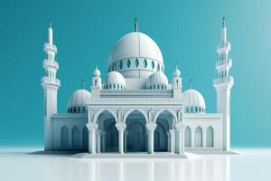 ai generativo uma mesquita com uma lindo fundo foto
