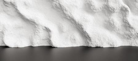 parede de onda áspera branca abstrata, renderização em 3D foto