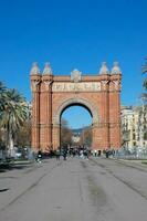 triunfal arco do a cidade do Barcelona foto