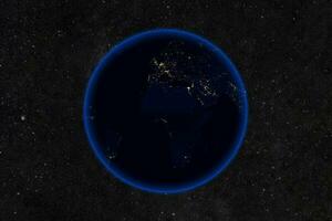 planeta terra às noite foto