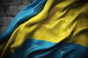 Ucrânia bandeira . ai gerado foto