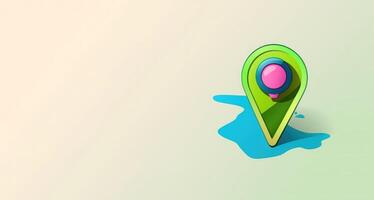 localização PIN símbolo ícone ou mapa localizador viagem GPS direção ponteiro . ai gerado foto