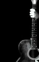 foto do a acústico guitarra fez com Preto e branco padrões