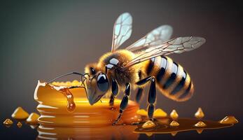 abelha e mel, generativo ai foto