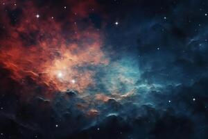 colorida espaço galáxia nuvem nebulosa stary noite cosmos universo Ciência astronomia Super Nova fundo papel de parede. ai gerado foto