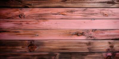 topo Visão de madeira mesa, de madeira textura Rosa fundo. generativo ai foto