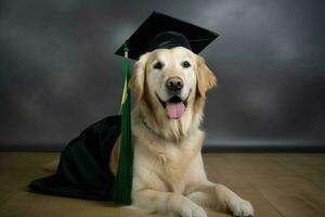 graduado cachorro. gerar ai foto