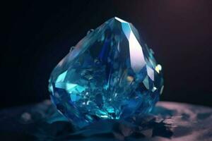 azul cristal pedra. gerar ai foto