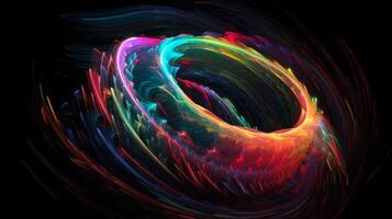 colorida círculo espiral ficção científica funil generativo ai foto