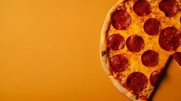 delicioso pizza. ilustração generativo ai foto
