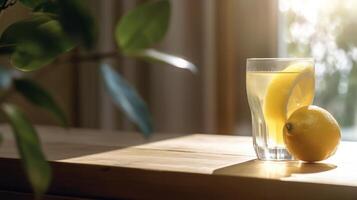 vidro do limonada. ilustração ai generativo foto