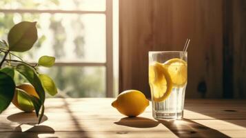 vidro do limonada. ilustração ai generativo foto