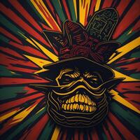 colorida ilustração do uma mexicano temático fundo ai gerado foto