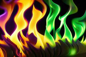 abstrato fogo - uma vibrante e brilhando fundo do queimando elementos foto