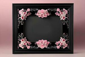 vintage floral quadro, Armação - uma delicado toque para seu cumprimento cartões foto