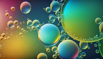 colorida bolhas em multi cor gradiente fundo. generativo ai foto