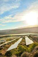 uma campo com solar painel foto