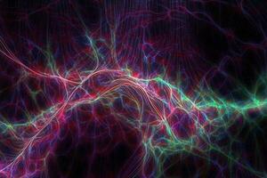 abstrato fibras neural redes fundo ai gerado foto