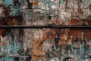 grunge concreto parede desatado textura. natural danificar 3d ilustração do velho muro. ai gerado foto